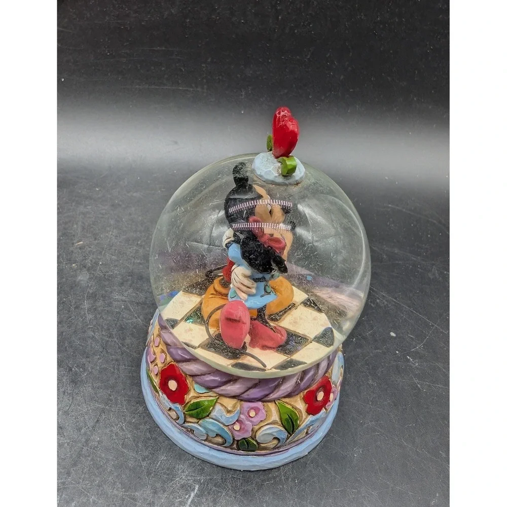 Jim Shore Disney Traditions Mickey Minnie Spring Jitterbug Snow Globe 4015350